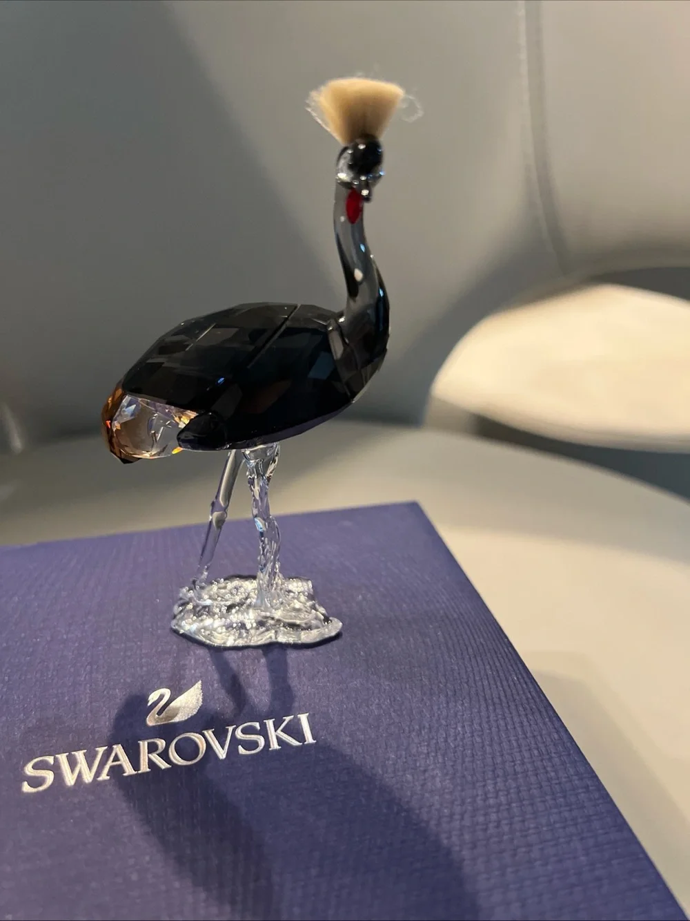 SWAROVSKI CRYSTAL SCS 2021 Grey Crowned CRANE 5557894 MIB